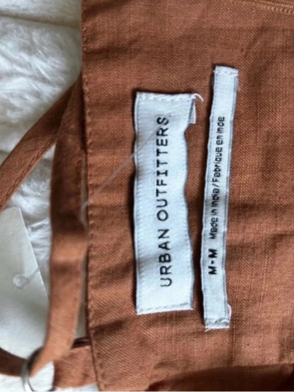 Urban Outfitters One-Shoulder Knot Midi Dress in Rust